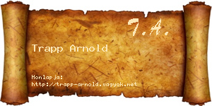 Trapp Arnold névjegykártya
